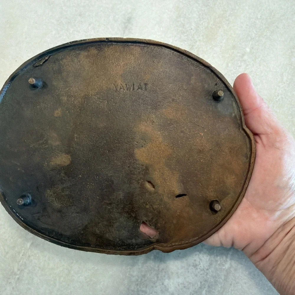 Vintage Copper Cat Trivet 8in Oval Mid Century Kitchen Decor OLA003